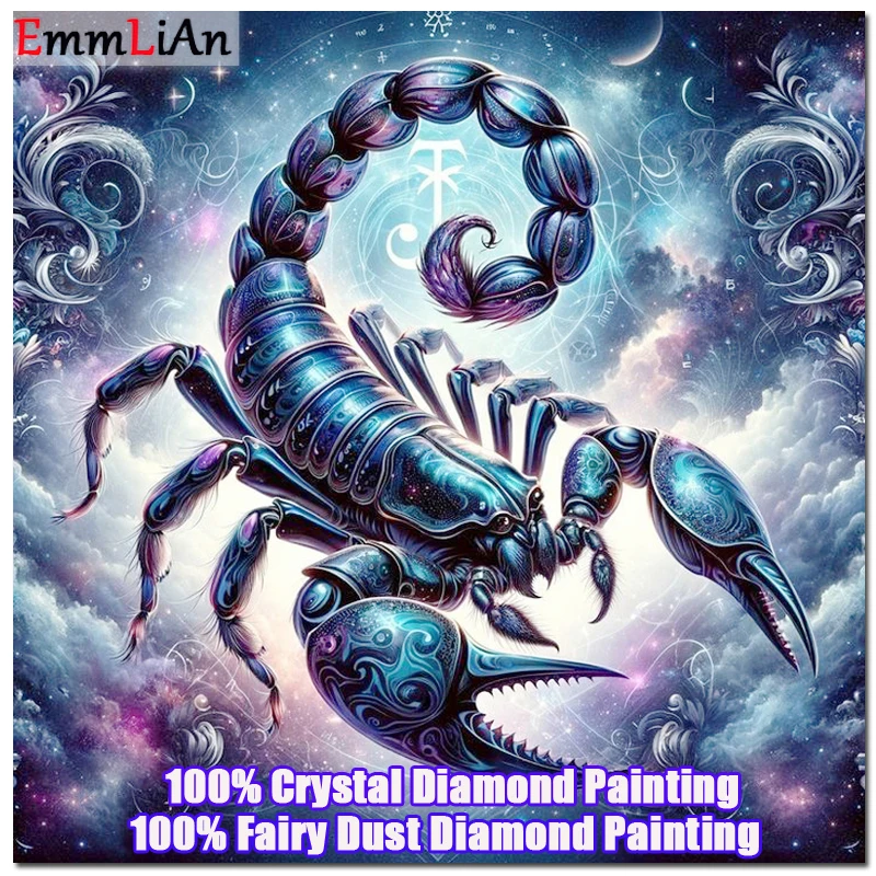 5D DIY Fairy Dust Diamond Painting Zodiac Signs Cross Stitch Kit Full Crystal Diamond Mosaic Embroidery Home Decor Handmade Gift