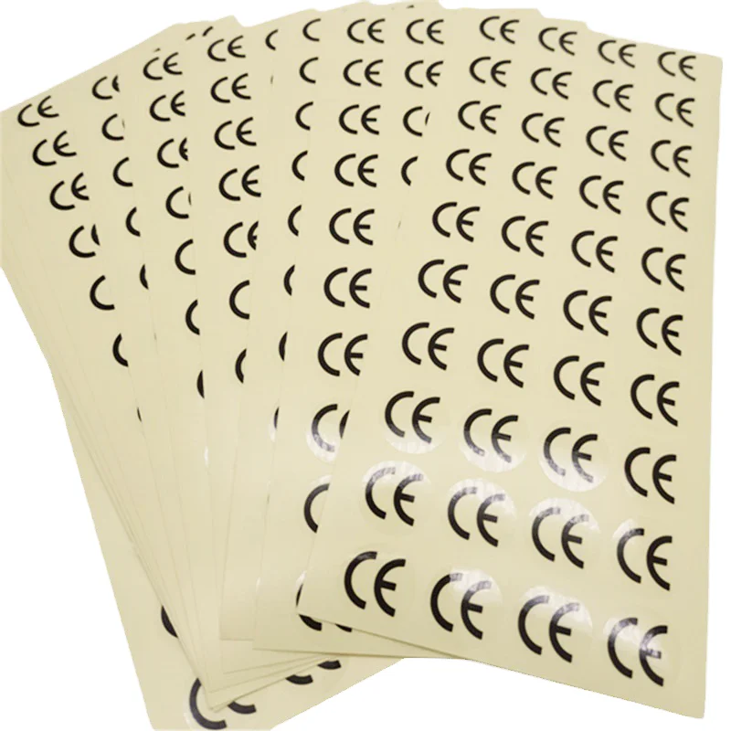 1000PCS round transparent waterproof self-adhesive CE Label CE Black Label Spot sticker 20X20mm