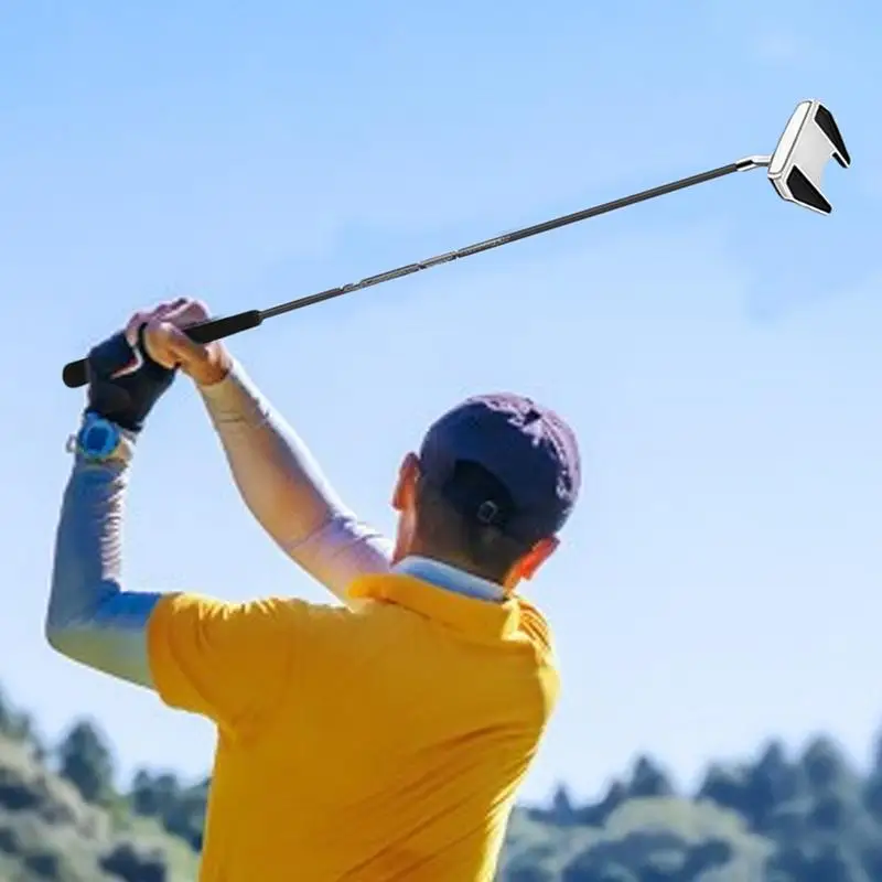 Palos de Golf de acero inoxidable para hombres, palos de Golf para principiantes, diseño de superficie de golpeo de ranura de Putter de pie, blanco