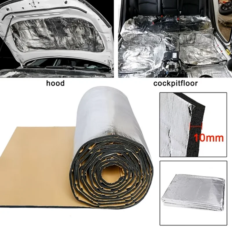 Thermal Insulation Soundproof Mat Thermal Barrier Acoustic Noise Reduction for Wall Floor Door Home Car Warm Keeping Panel Mat