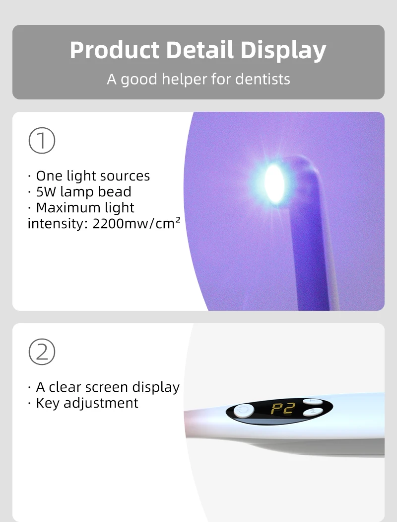 VVDental LED-Aushärtelampe für Zahnmedizin, Dental-Aushärtung für Zahnarztwerkzeuge, Photopolymerisator 3S Gear, Harz-Aushärtungsinstrument – Detail 4