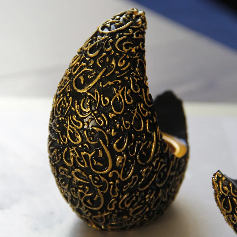 Arab Ramadan bright crescent resin incense burner ancient elegant table top decoration incense burner