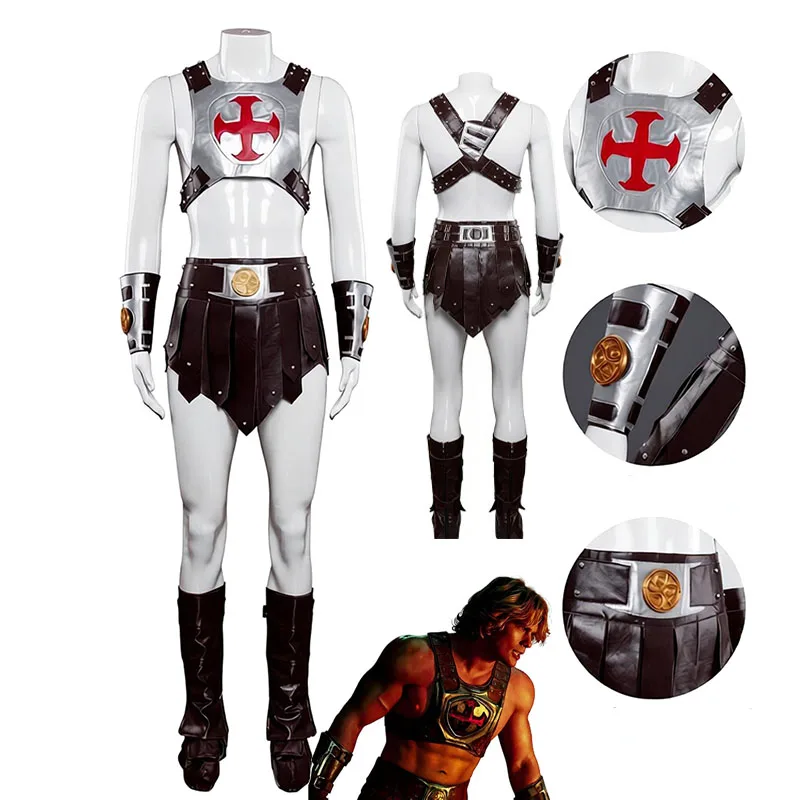 He-Man cosplay Medieval warrior leather armor cosplay Halloween role-playing costume Whimsical style