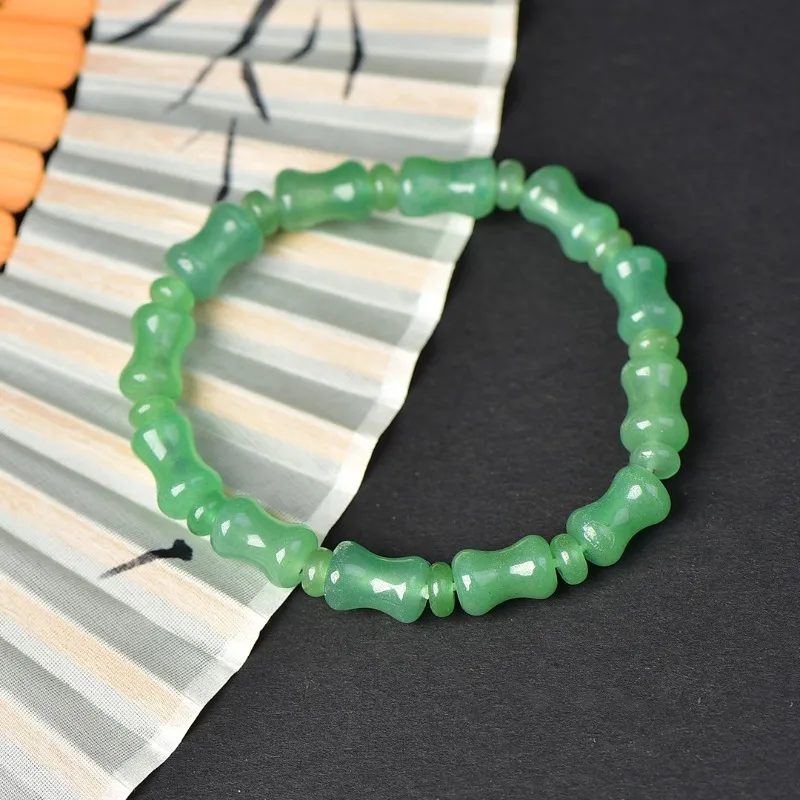 

New Natural Dongling Jade Versatile Fashion Ethnic Style Bamboo Bracelet, Bracelet