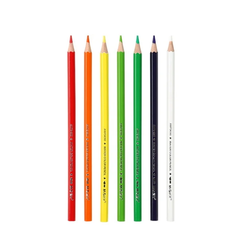 M&G Hot Selling Mini Water Colore Pencil 12 Colors art Pencil Student Stationery