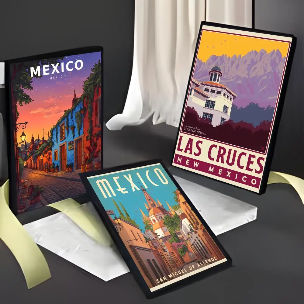 Colorful Authentic M-Mexico Landscape Art Poster American Film Mural Home Childrens Room Wall Decor Print