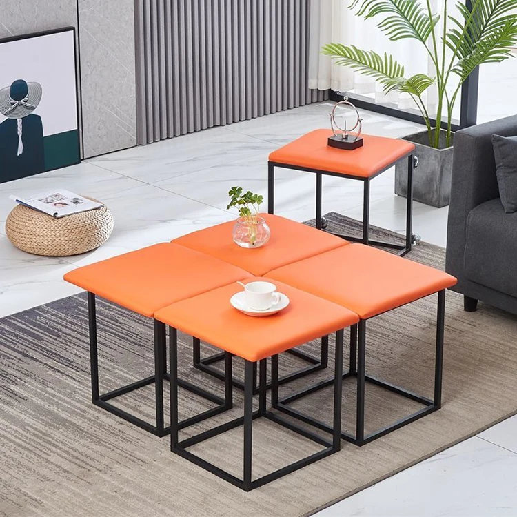 

# Hot Sale Rubik'S Cube Stool Multifunctional Living Room Five-In-One Low Stool Nordic Small Apartment Dining Table Storage Sto