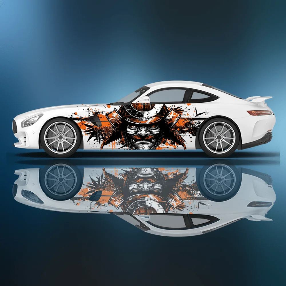 

Japan Samurai Sword Bamboo Forest Car Vinyl Wraps Decal Self-adhesive PVC Sticker Suitable for Trucks SUV Decor Auto Accessories
