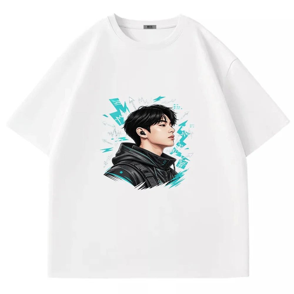 

Y2K Kpop BTS Graphic Casual T Shirt BT21 Print Couple Parent-child Matching Short Sleeve Summer Fashion Soft Tops