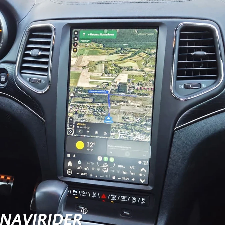 13.3 Inch Player Gps Radio Android 12 Octa Core For Jeep Grand Cherokee 2014 to 2020 Car Multimedia Carplay Android Auto 4G WIFI