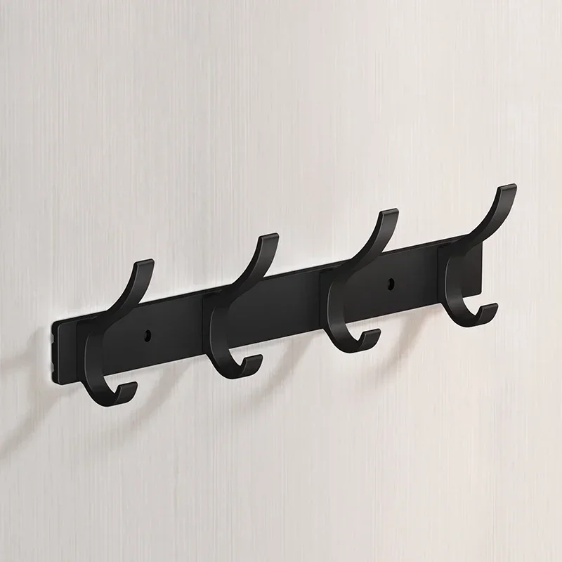 Black Robe Hooks Towel Hanger Nail Wall Rack Hooks Coat Clothes Holder for Bathroom Kitchen Accessories image 5