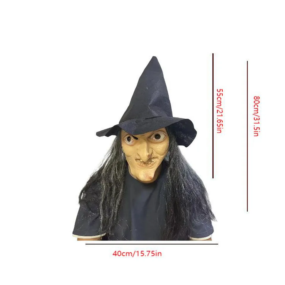Máscara De Halloween Aterradora, Máscara De Terror, Casas Embrujadas Tocado Cosplay Novedad Mascara Facial Para Adultos Para Presentaciones En El Azul