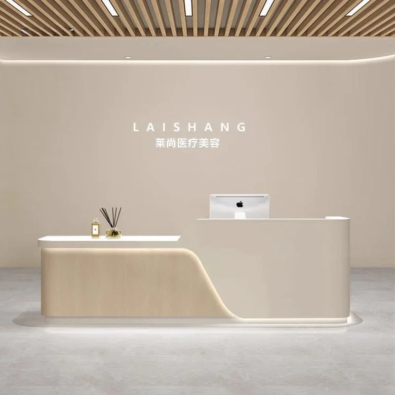 

Luxury Nail Art Modern Minimalist Company Reception Desk Training Institution Information Desk Beauty Salon Dental Clinic Bar