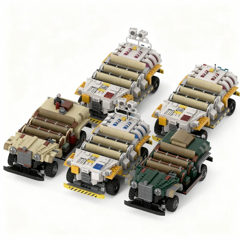 4151pcs MOC Disneieny Dinosaur Time Rover Indiana Jones Model Toys Building Christmas Gifts Blocks Construction Creative Idea