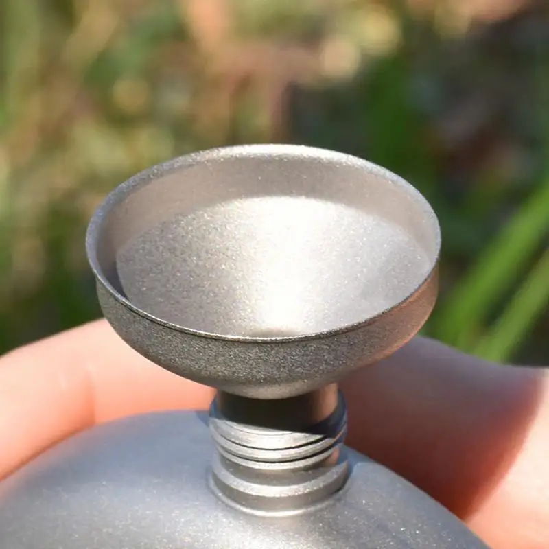 

Mini Titanium Funnel Small Oil Liquid Metal Funnel Flask Wine Pot Accessories Portable Kitchen Tool