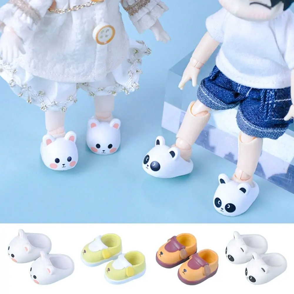 Fashion Doll Shoes Boots For 1/12 BJD Dolls Slippers High Heels For ob11 Doll PVC Doll Wear Cute Shoes DIY Doll Accessories