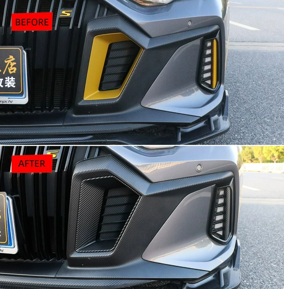 For Trumpchi GAC Empow 2022 2023 Exterior Accessories Front Fog Lights Lamps Eyelid Eyebrow Decoration Cover Trim  4PCS
