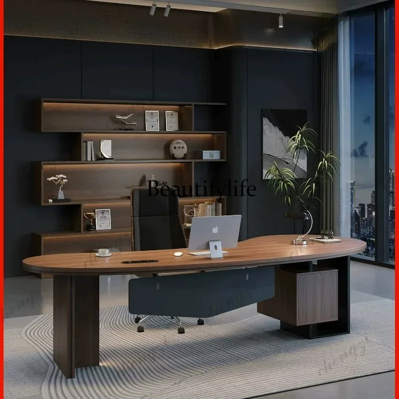 E153 Italian minimalist light luxury desk home modern desk writing desk study