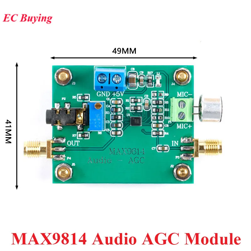 MAX9814 Audio AGC Module Microphone Amplifier Board VGA Sensor Pickup MIC Microphone Sound Low Frequency Band Automatic Gain