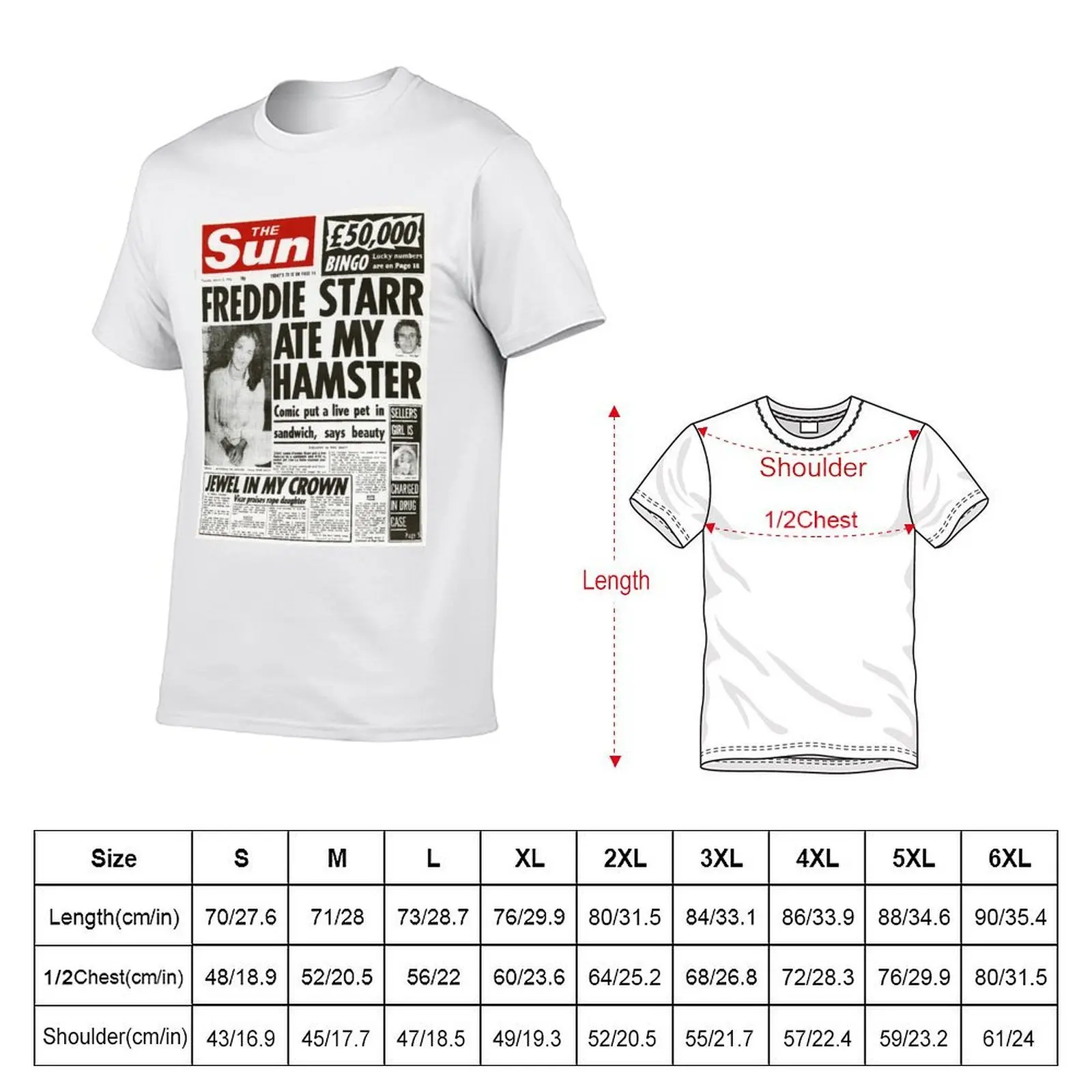 Freddie Starr Ate My Hamster T-Shirt luxury t-shirt new edition big and tall t shirts for men