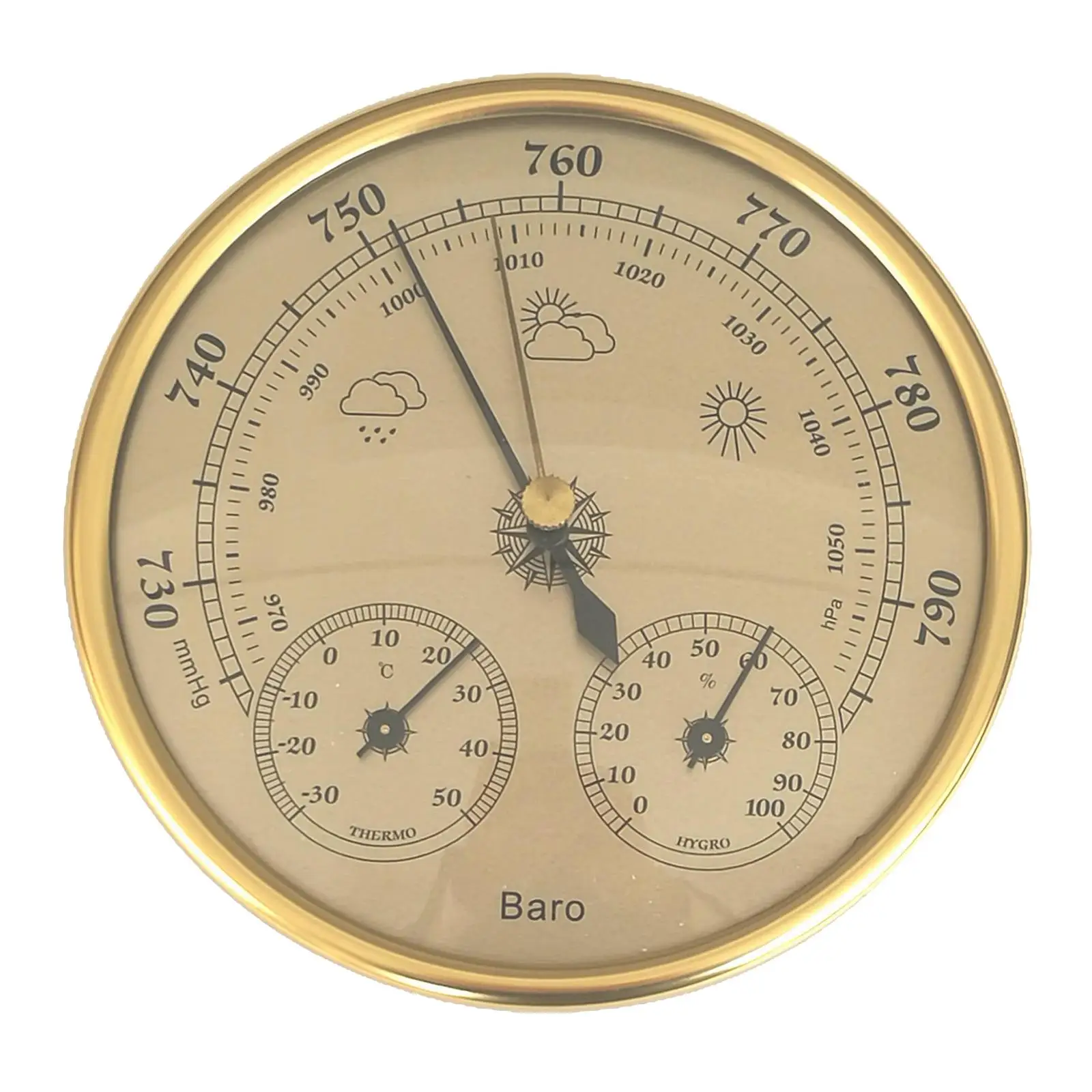 Wander Cloudly Barometer with Thermometer Hygrometer, 3 in 1 Weather Station for