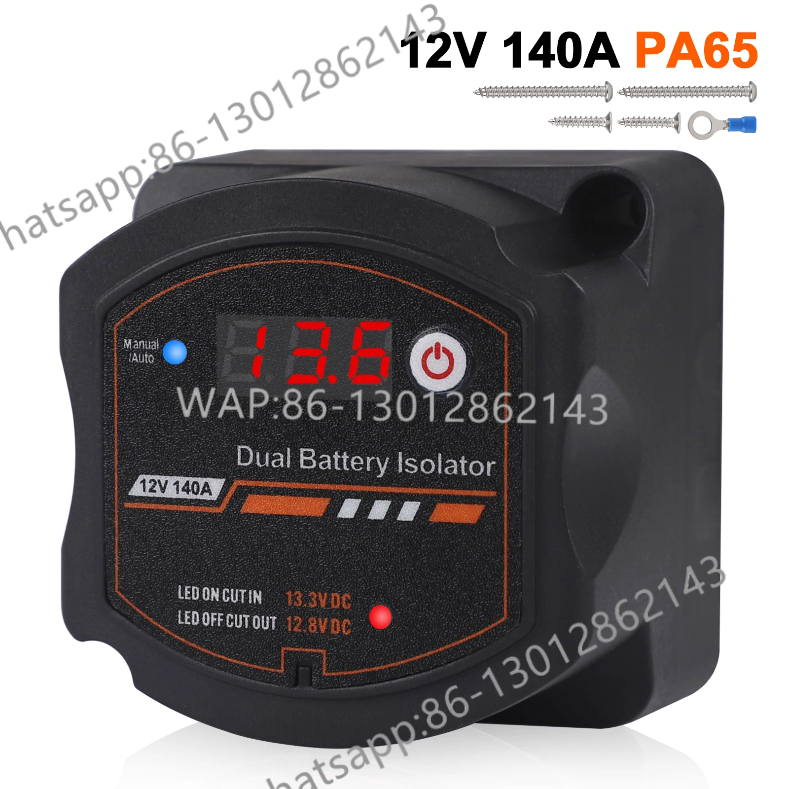 New Smart Dual Battery Isolator 12V 140A Waterproof Digital Voltage Sensitive Relay VSR Switch For Car RV Camper UTV Boat Marine