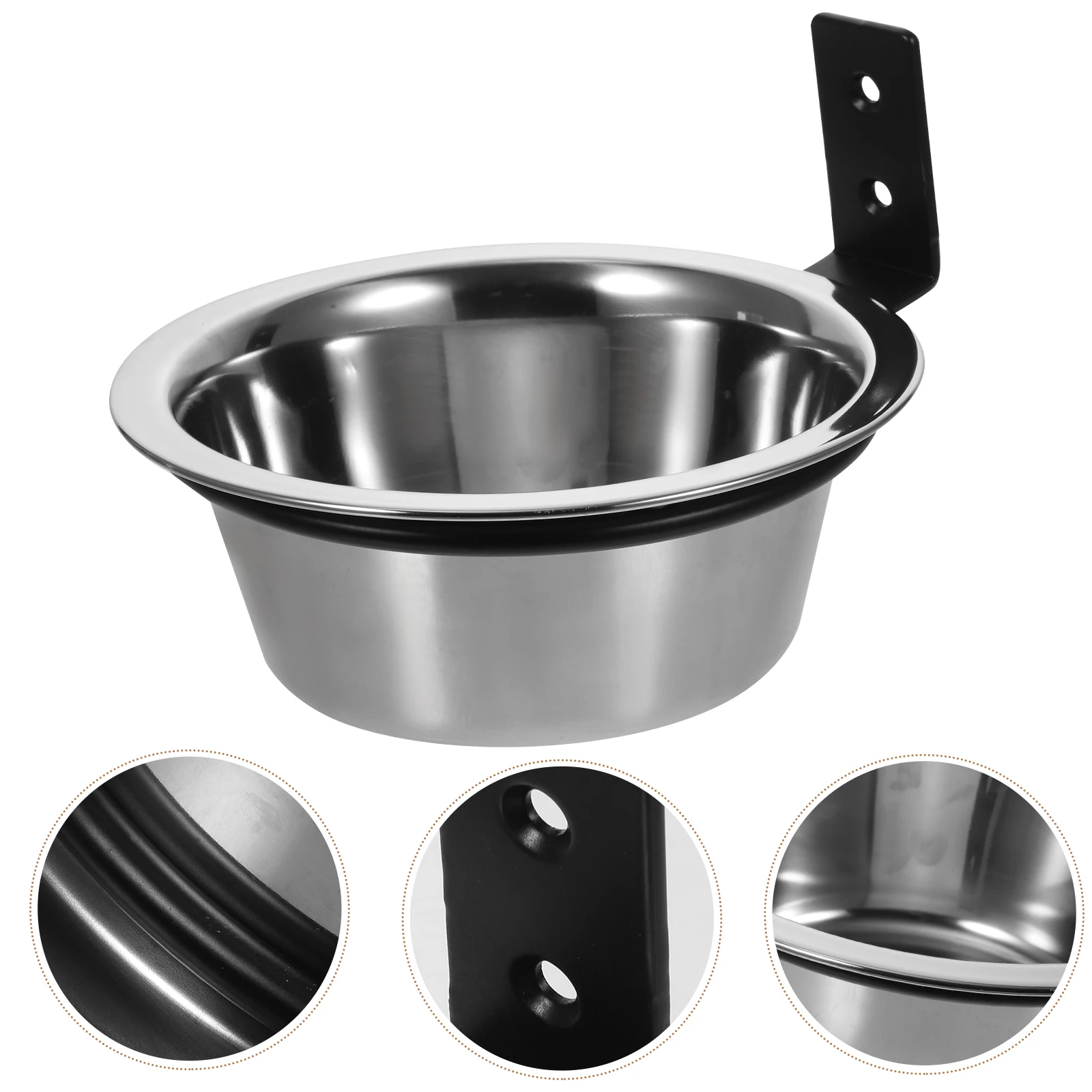 

Elevated Dog Bowls 6 Inch Stainless Steel Wall Mounted Pet Food Water Dishes for Large Medium Dogs Cats Easy Cleaning Durability