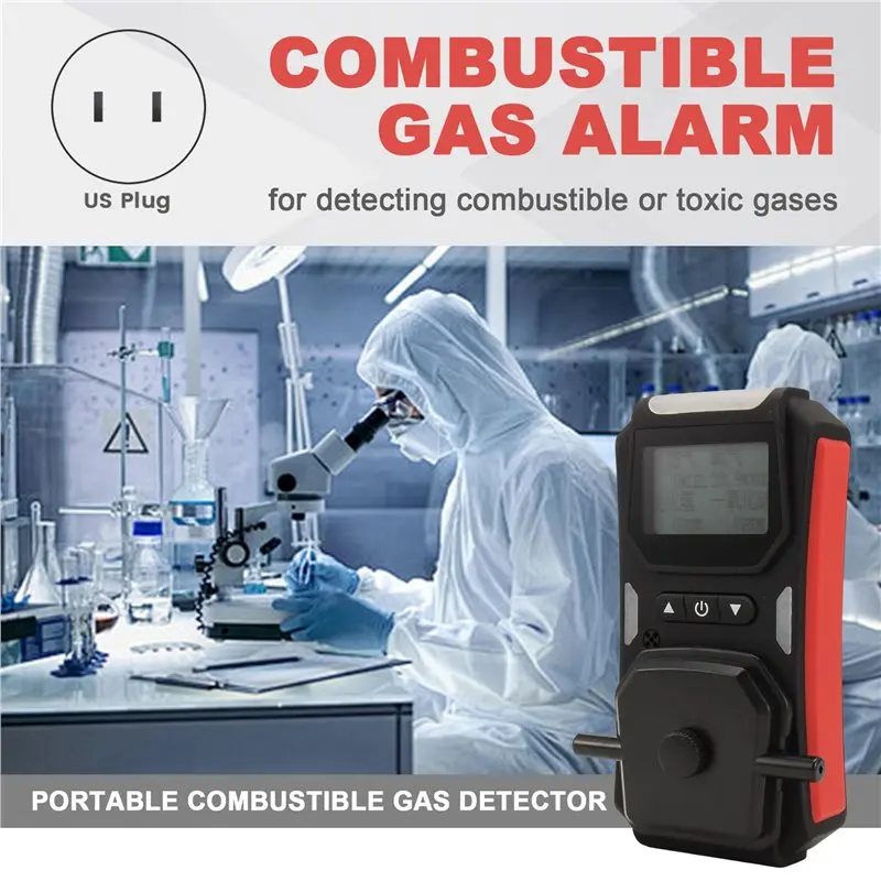 【FEEL THE DIFFERENCE 】Toxic And Hazardous Gas Tester 4-In-1 Gas Detector, Portable Combustible Gas Detector And Alarm