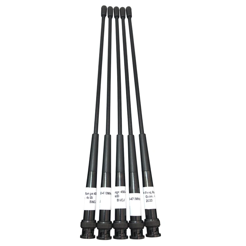 5PCS Whip Antenna 450-470MHZ BNC Port 4dbi For Top-con For Sokk-ia For South Trimble All Brands Surveying GPS RTK Total Station