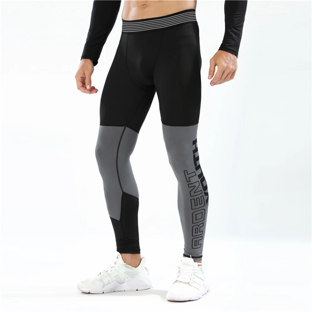 Jogging Sweat Training Pant Men Trend Letter Print Running Bottom Tights Sport Compression Leggings Elastic Trousers Sportswear