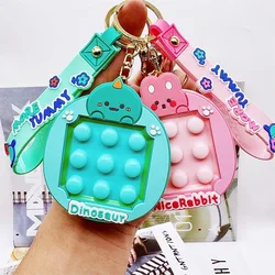 Cute Cartoon Bubble Music Keychain Creative Cars and Bags Pendant Couple Small Gift