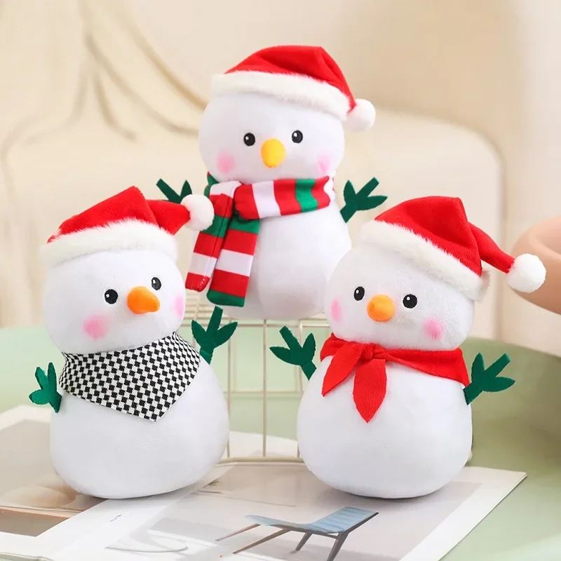 Poupée bonhomme de neige mignonne de Noël pour enfants, jouet en peluche, canapé, décoration de la maison, fournitures de chambre, cadeau surprise