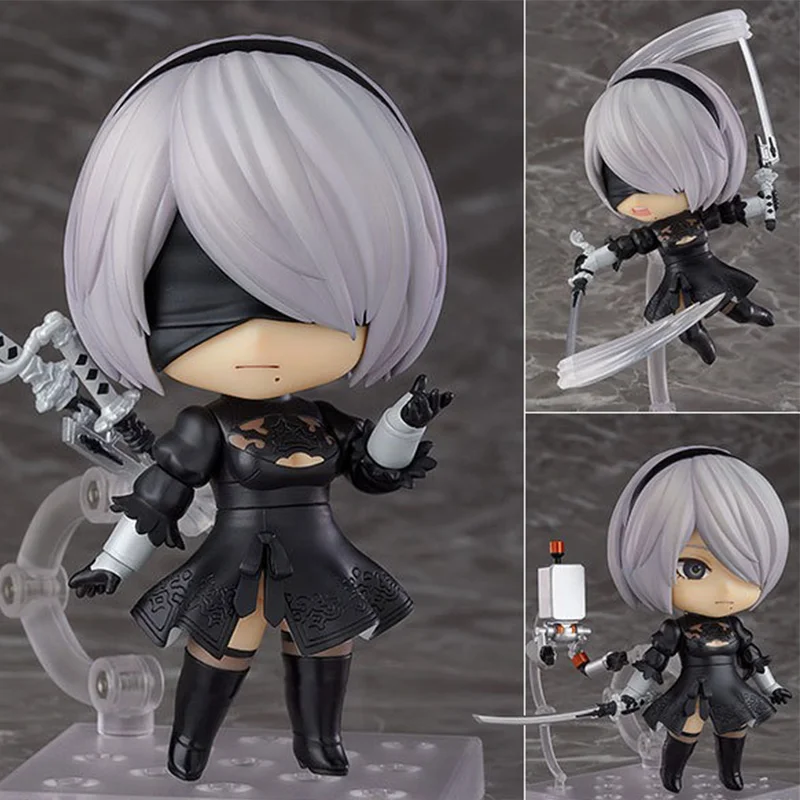 

Bandai 1475# clay man NieR:Automata 10CM YoRHa No. 2 Type B action figure nendoroid anime figure collection Xmas model gifts