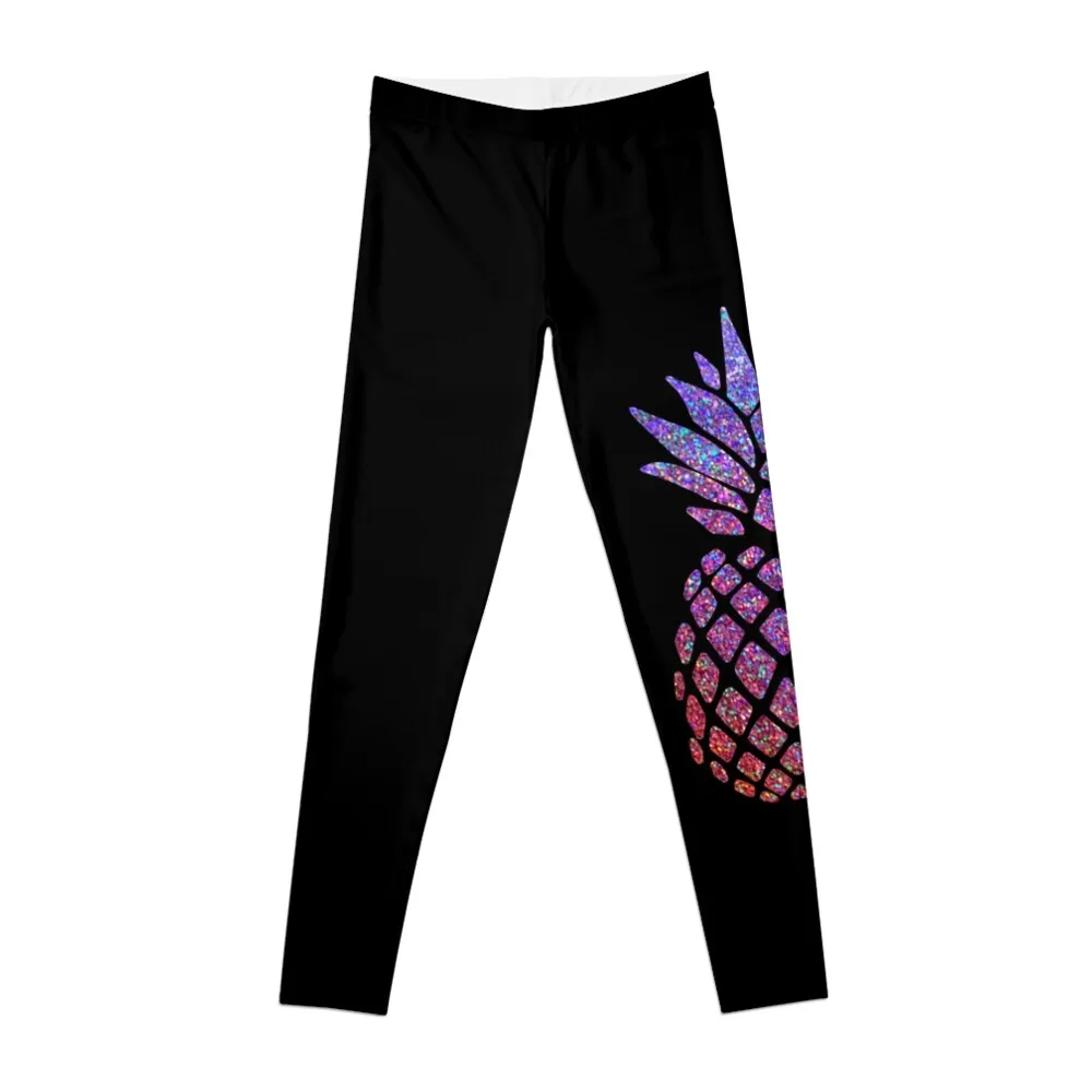 Colorful Glitter Pineapple Leggings gym wear Women's pants sporty woman gym gym pants Womens Leggings