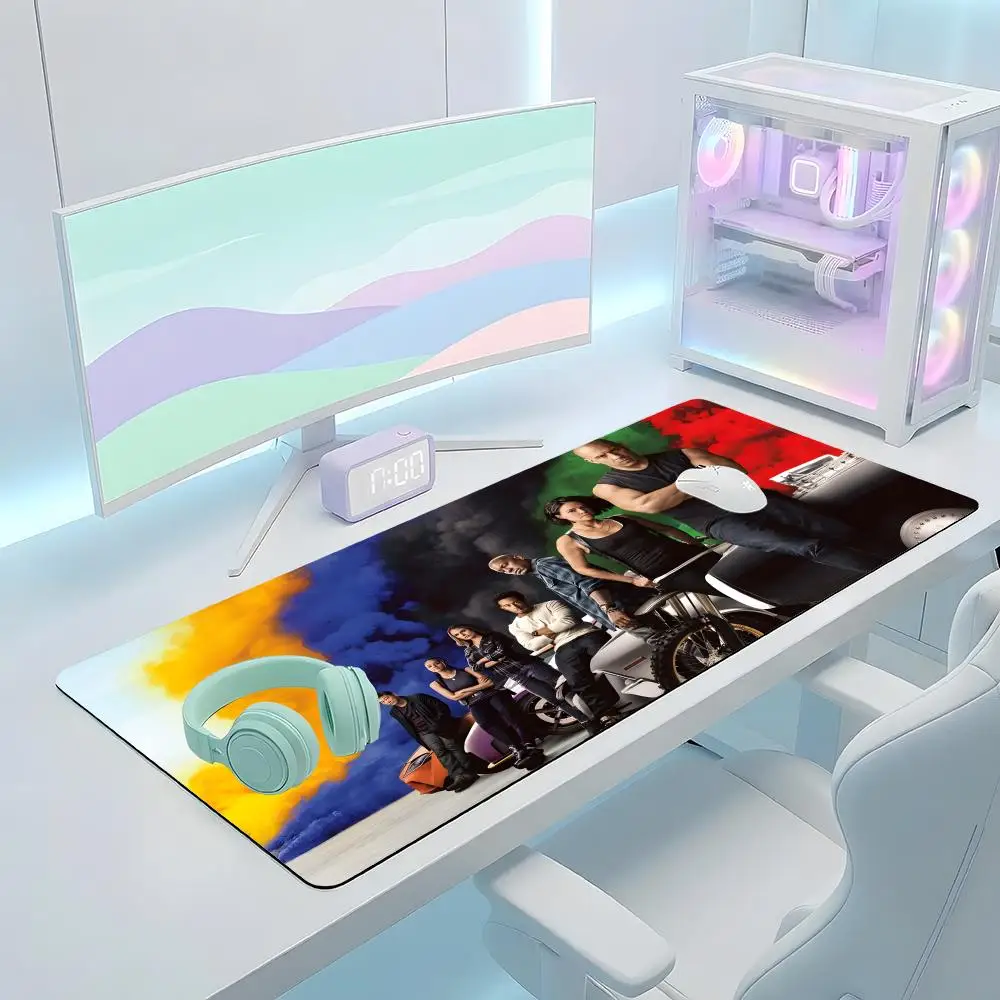 

Коврик для мыши F-Fast & Furious, большой игровой коврик с защитой по краям, утолщенный, для компьютерной клавиатуры, стола, рабочего места