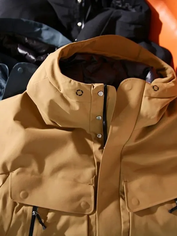 

Outdoor Men's down Jaet White Goose down Hooded Windproof Waterproof Regular Fit Youth Faion 90% down Content