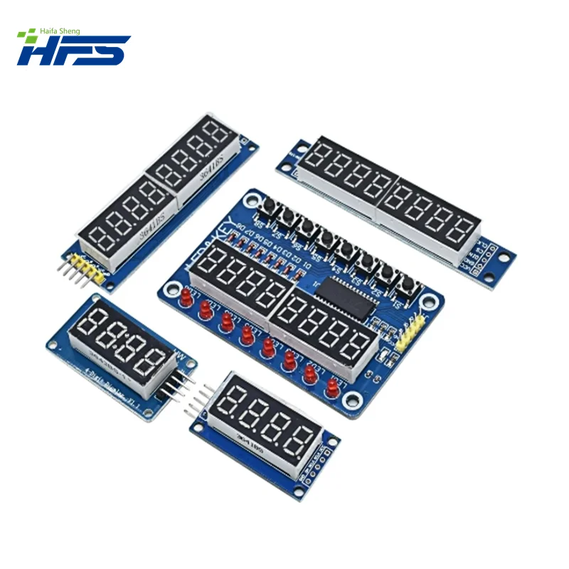 Módulo TM1638 TM1637, pantalla de 4 teclas para AVR Arduino MAX7219, tubo LED Digital de 8 bits 74HC595