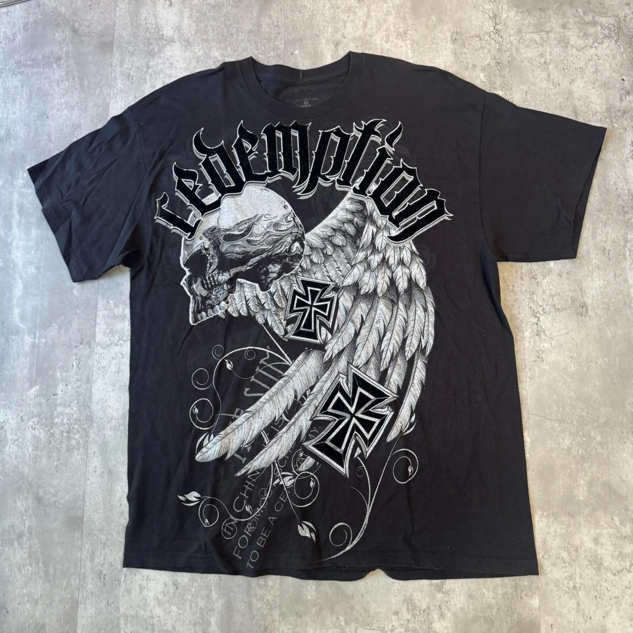

Винтажная футболка y2k insane aop Grail Skull Wings Affliction MMA Elite xzavier xtreme Couture Tapout в стиле гранж Redemption для скейтбординга