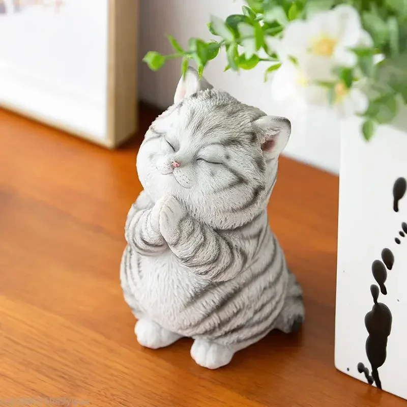 Simulation Wishing Cat Home Desktop Ornaments Bedroom Living Room Decorations Handmade Birthday Gift