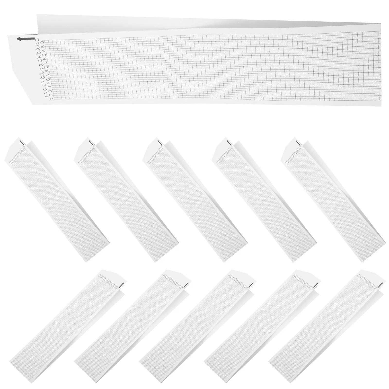 10Pcs 30 Note Blank Paper Tape Strips Music Box Refill DIY Song Writing Punch Hole Customize Melody Smooth Playback