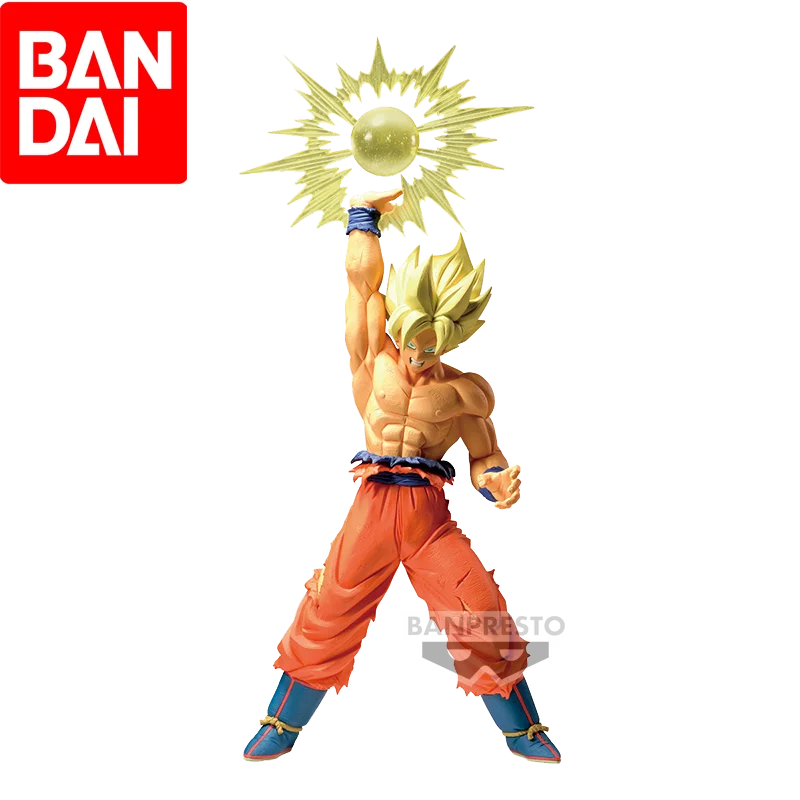 

Фигурка Dragon Ball Z Son Goku от BANDAI, дизайн Super Saiyan, высота 17 см с изысканными деталями, несколько аксессуаров в комплекте