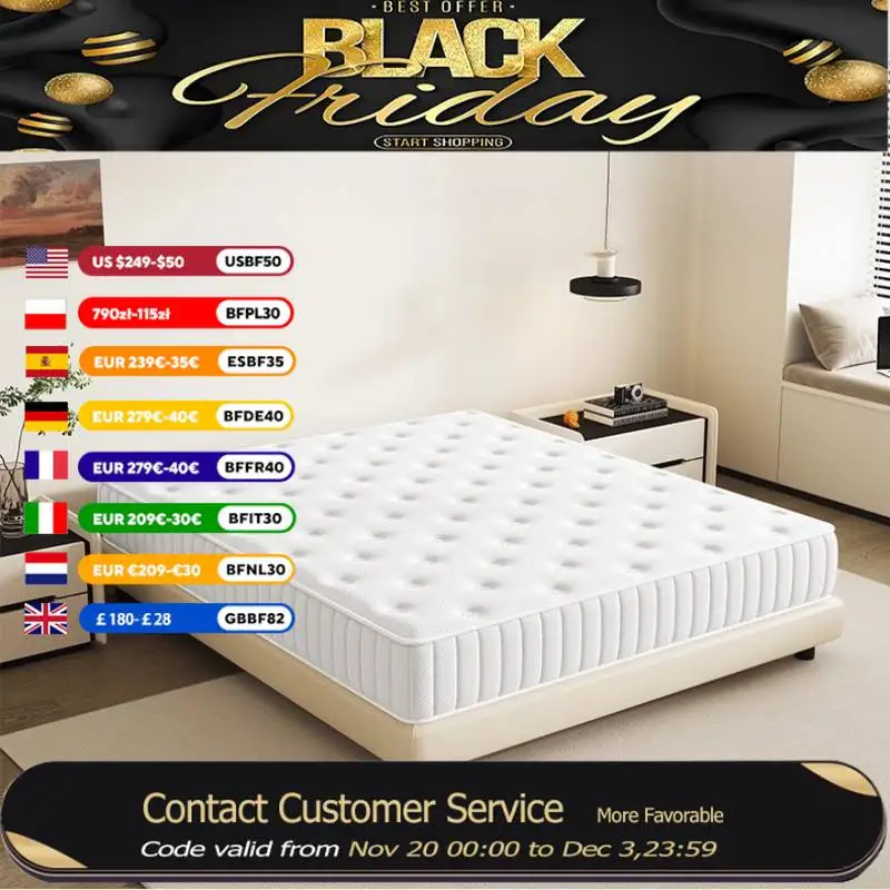 

High Density Comforter Mattresses Adult Firm Full Size Twin Mattresses King Size Bedroom Cool Materac Do Spania Furniture Home