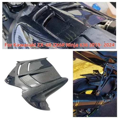 Para Kawasaki ZX6R 2019-2021 2022 2023 2024 guardabarros trasero de fibra de carbono para motocicleta Kit de carenado modificado