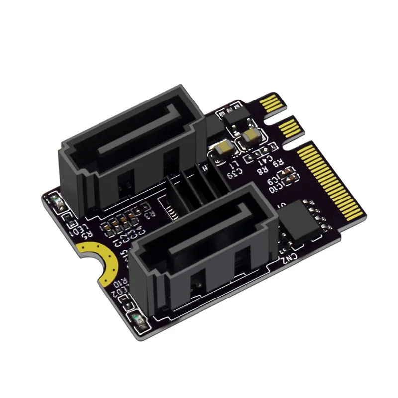 M2 to SATA3.0 Expansion Card KEY A + E WIFI M.2 to SATA Hard Disk Adapter Card Without Driver Installation JMB582 Chip