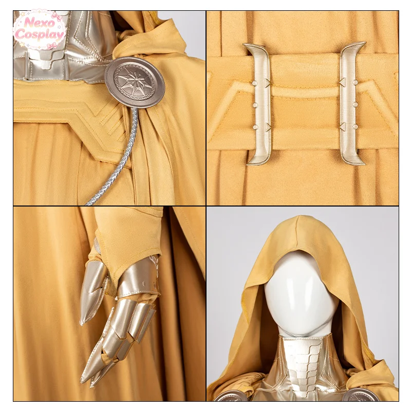 AD Latverian Witch Cosplay Costume Yellow Robe Halloween Full Set Dress NexoCosplay view 5