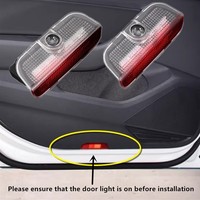 2Pcs LED Blue Welcome Projector Light Car Door Lamp Accessories For VW Golf 5 6 7 Touran Arteon CC Passat B6 B8 Tiguan Magotan