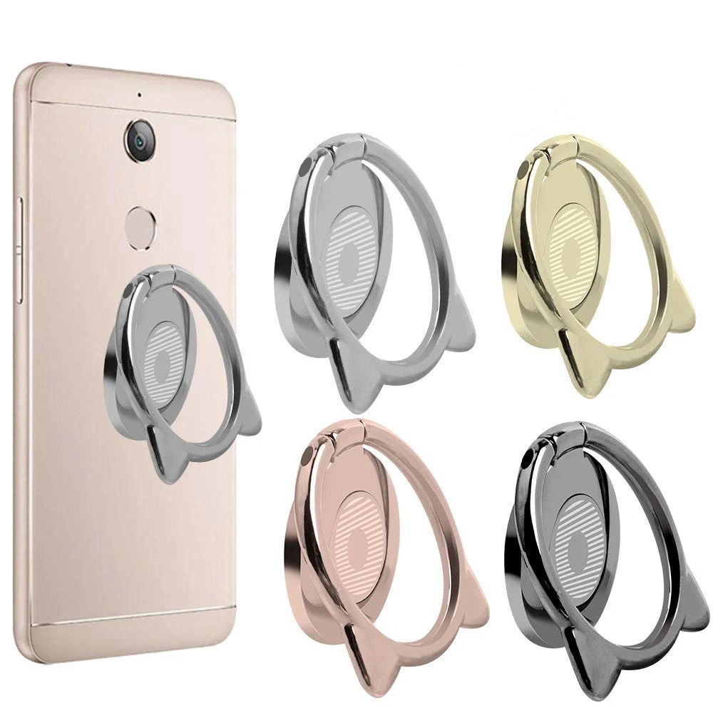 360 Degree Rotatable Cat Finger Ring Holder Magnetic Phone Holder For iPhone Samsung Xiaomi Huawei Google Universal Metal Mount