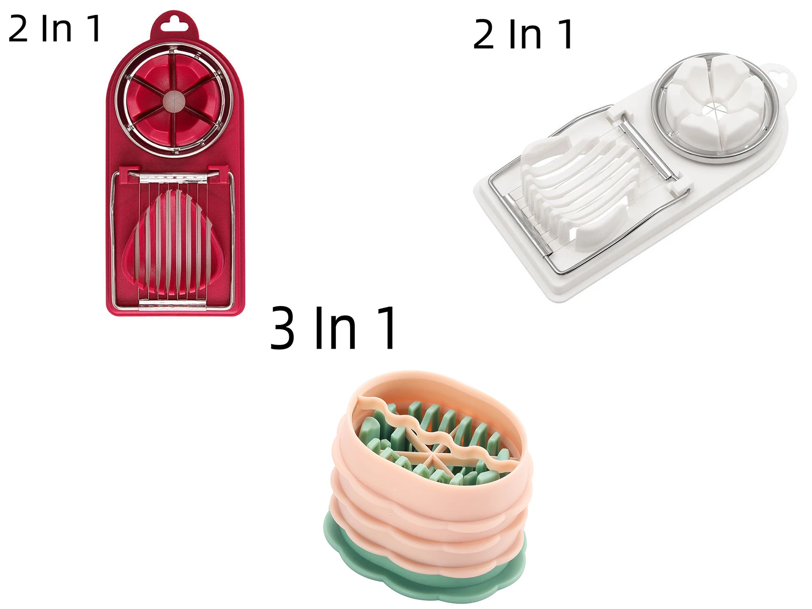 

2/3 In 1 Multifunctional Egg Dividers Mold Cutter Egg Opener Gadgets Kitchen Utensils Manual Egg Slicer Cutter Egg Cooking Tool