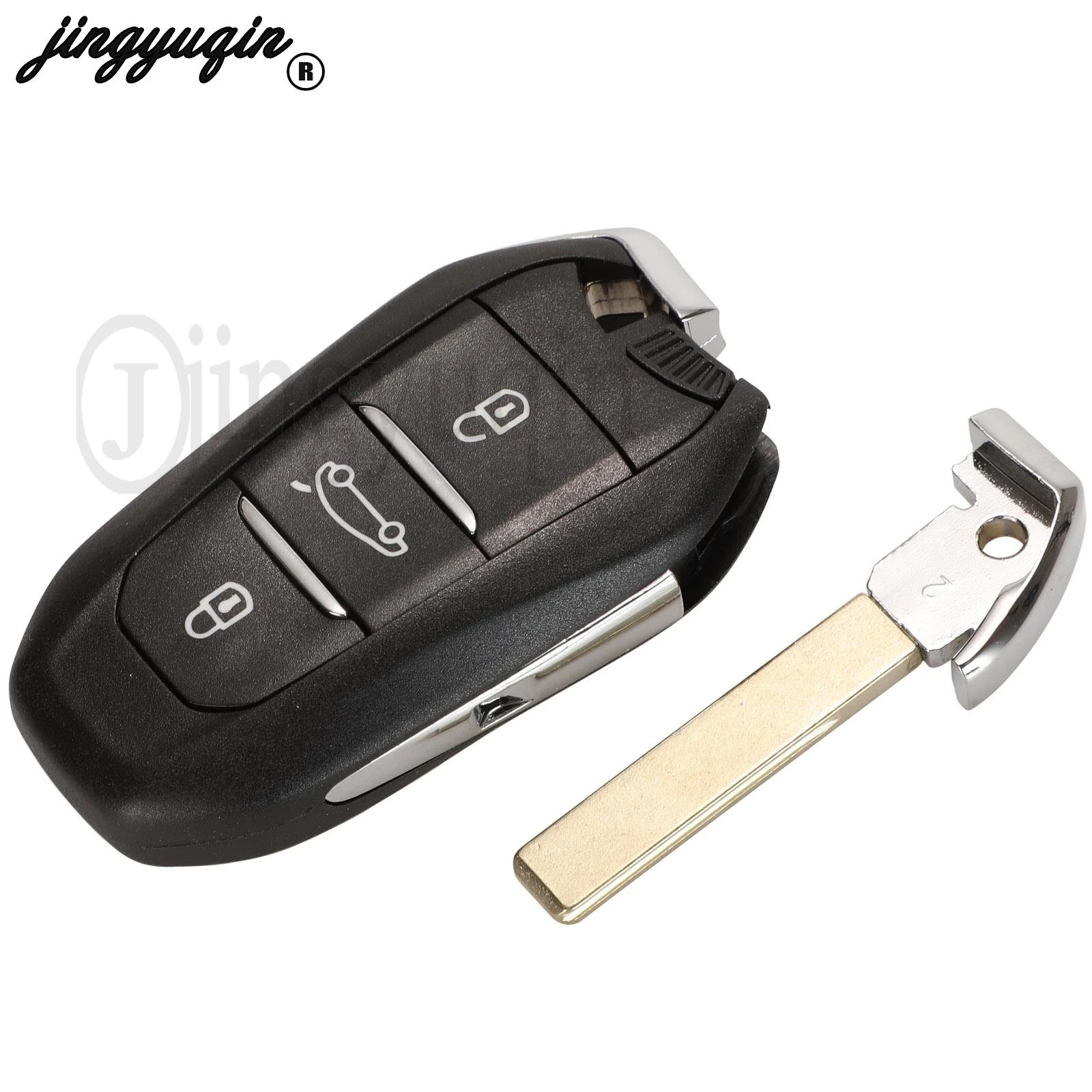 jingyuqin Keyless Go Car Remote Key 434Mhz ID46 Hitag2 4A Hitag-AES For Citroen C4 C4L DS4 DS5 Peugeot 308 408 508 5008 HU83/VA2