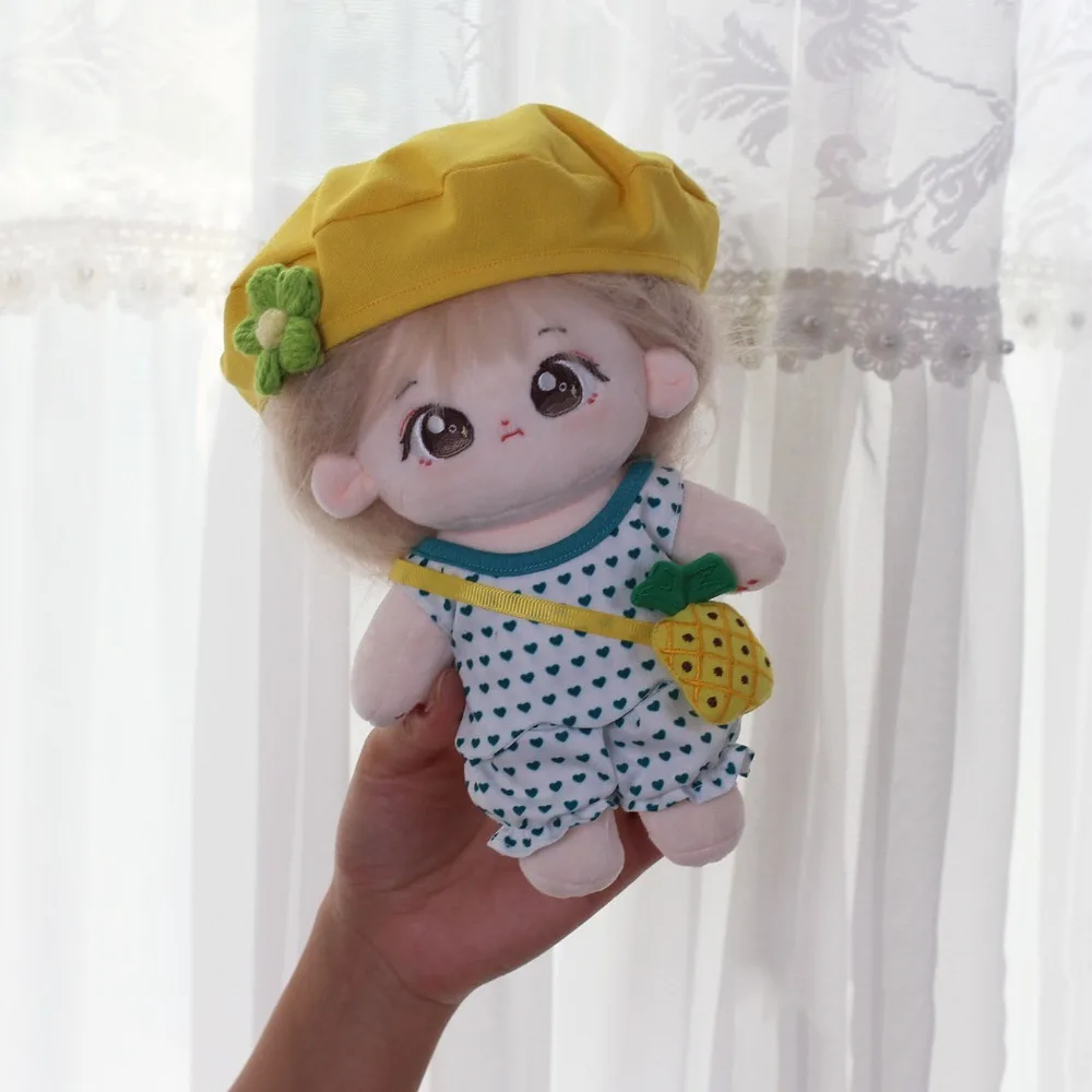 1 set Pineapple 20cm Cotton Doll Clothes Strawberry Dress Up Star Doll Clothes Suit Kawaii Mini No Attributes Dolls Clothes